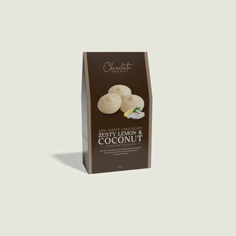 Artisan Chocolates Drops White Lemon Coconut 28% White | 150g