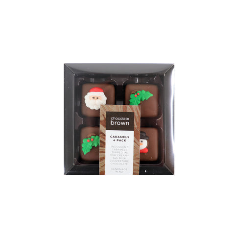 Milk Chocolate Christmas Caramel Deco's 4Pk