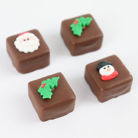 Milk Chocolate Christmas Caramel Deco's 4Pk