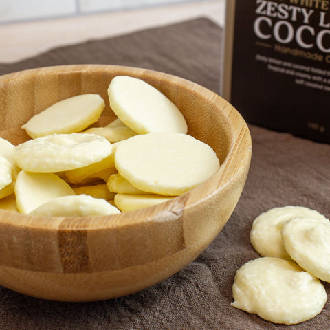 Artisan Chocolates Drops White Lemon Coconut 28% White | 150g